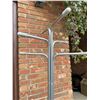 Image 2 : Metal Coat Rack Approximately 5'4" Tall and Rolled Green Shag Area Rug