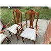 Image 2 : Pull Up a Seat - 8 Vintage Upholstered Dining Chairs with Turned Legs, 4 Side and 4 Armchairs