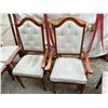 Image 4 : Pull Up a Seat - 8 Vintage Upholstered Dining Chairs with Turned Legs, 4 Side and 4 Armchairs