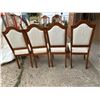Image 5 : Pull Up a Seat - 8 Vintage Upholstered Dining Chairs with Turned Legs, 4 Side and 4 Armchairs