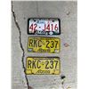 Image 1 : Three Alberta License Plates Including 42-J416 and Two RKC-237 Plates