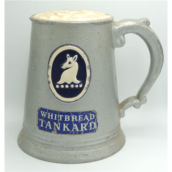 #7 Whitbread Tankard Beer Metal Store Display