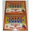 Image 1 : #9  National Shuffleboard Bowling Glass Sign Pair