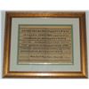 Image 1 : #12 Antique 1827 School Alphabet Sampler Stitching
