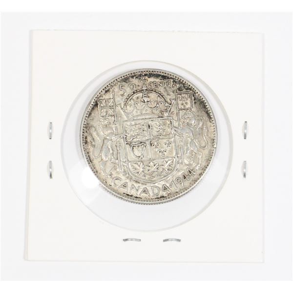 #37 WW2 1944  Canada Fifty Cents Silver Coin