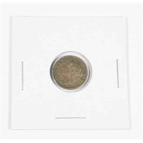 #46 1895 Straits Settlements 5 Cent Coin Silver