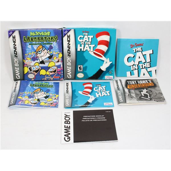125 GBA Boxes Manuals Dexer's Lab Cat in the Hat
