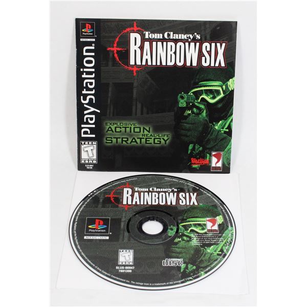 145 PS1 Tom Clancy's Rainbox Six Disc + Manual