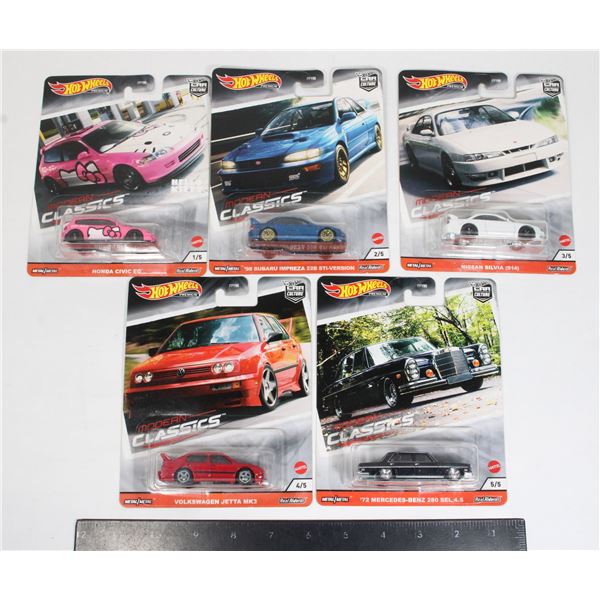 189 Hot Wheels 1-5 Complete Set Modern Classics