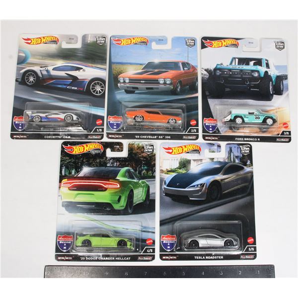 190 Hot Wheels 1-5 Complete Set American Scene