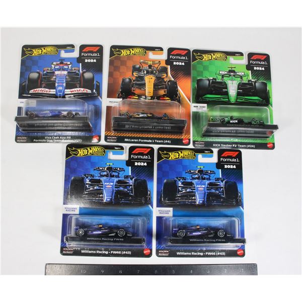 191 Hot Wheels Premium Formula 1 2024 Lot of 5