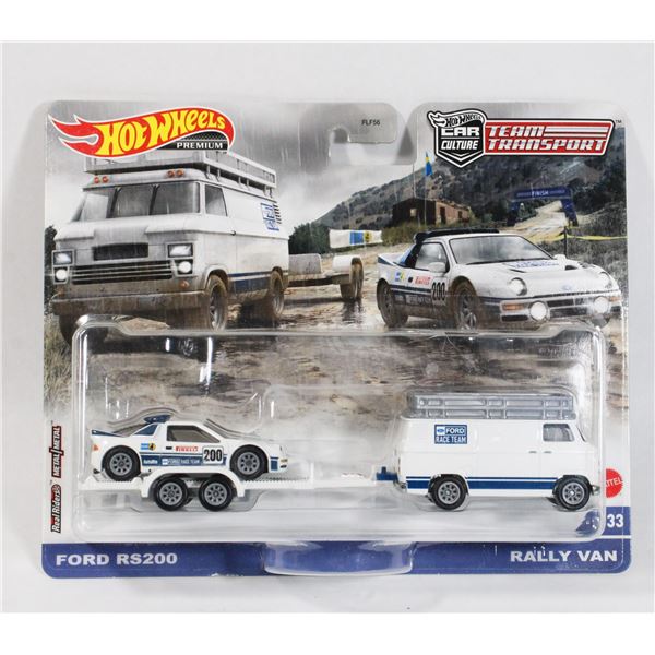 209 Hot Wheels Ford RS200 Rally Van Team