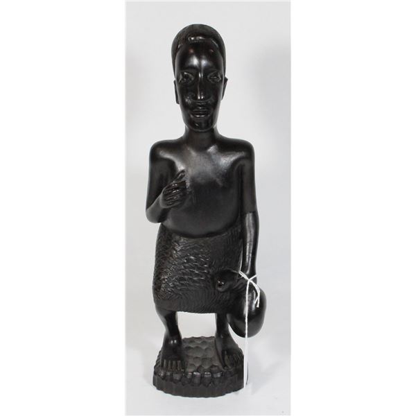 235 Vintage African Wood Carved Statue Figure