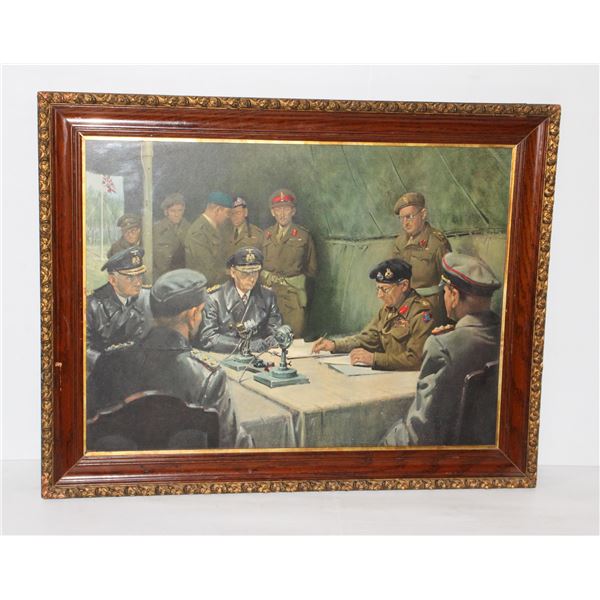 240 WW2 British Print German Surrender to Monty