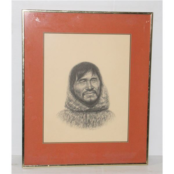 247 First Nations Inuit Signed Print Portrait
