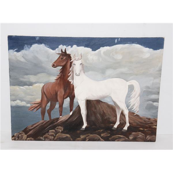 248 Unframed Horse Painting 24 x 18 Inches