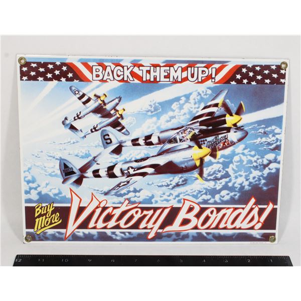 251 Modern Metal Enamel Sign Airplane Victory