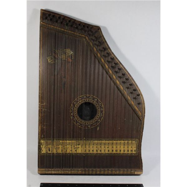 253 Antique Zither Mandolin Harp Instrument