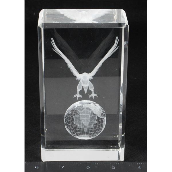 268 Glass Desk Display Globe Eagle Canadian
