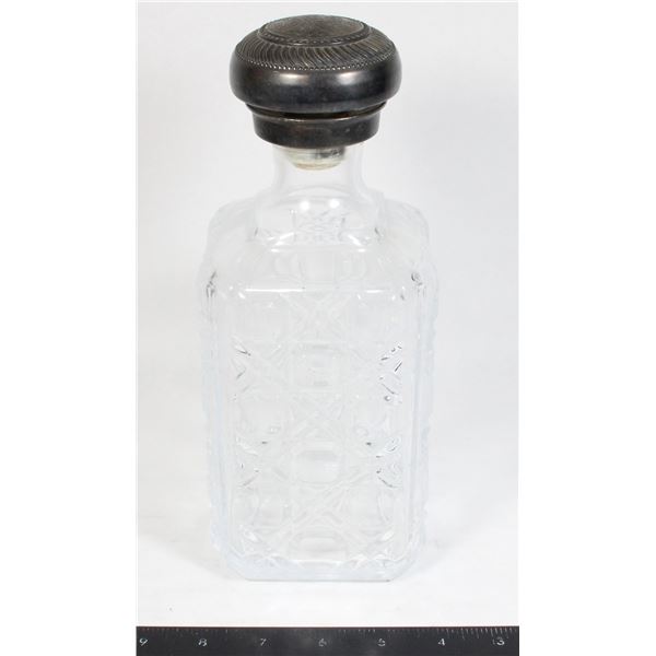 270 Antique Whiskey Decanter Silvered Cap