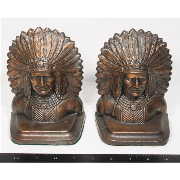283 First Nations Chief Bookends Mid 1900's