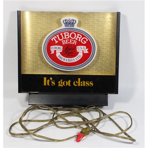 363 1970s Beer Light Tuborg Beer USA works!
