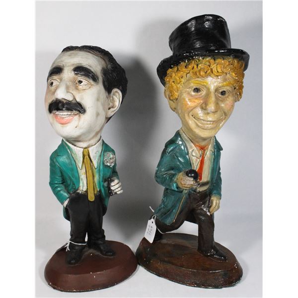 366 Groucho Marx + Harpo 1972 Chalware Statue
