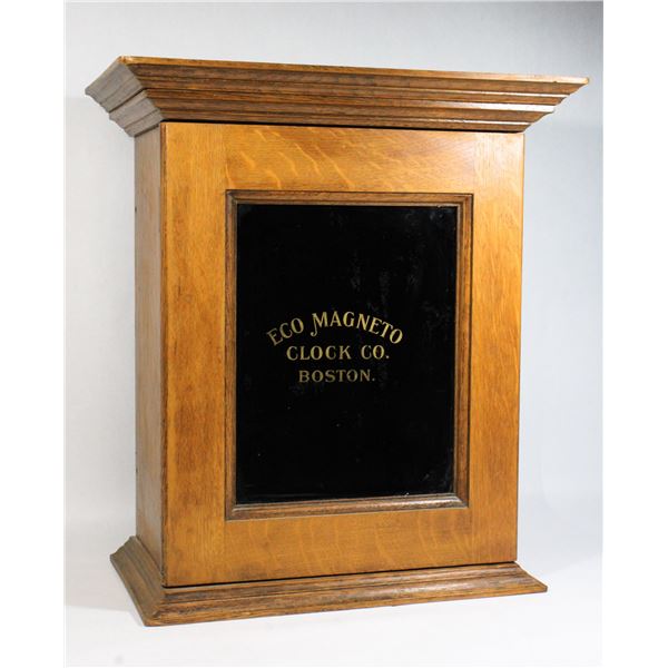 368 Eco Magneto Clock Co Boston Wood Case