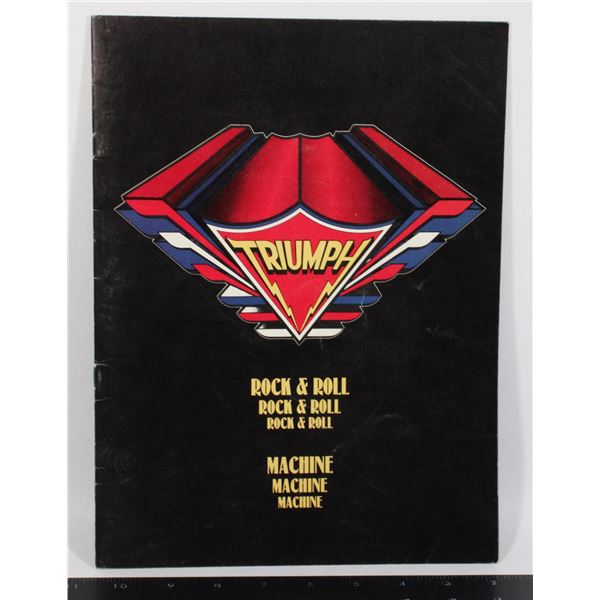 839 Concert Program Triumph Rock & Roll Machine