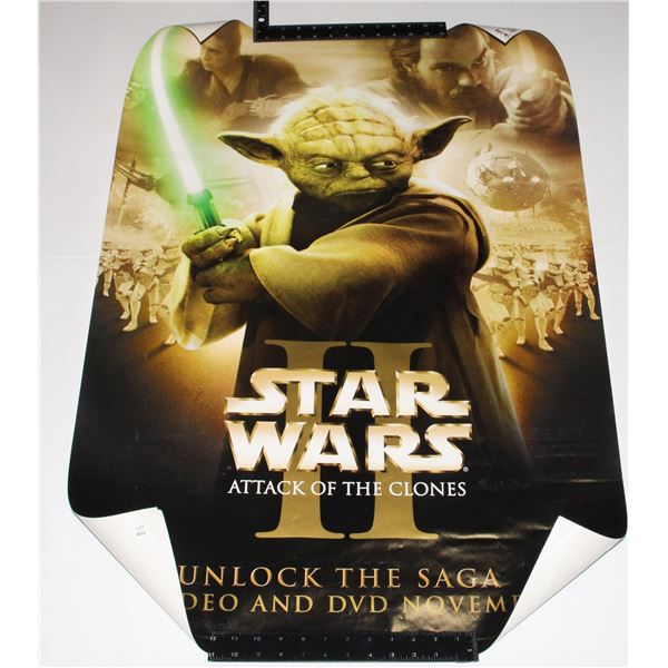 852 2002 Star Wars Episode 2 Yoda Poster 40 x 27