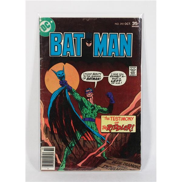 1095 DC Comics Batman #292 October 1977