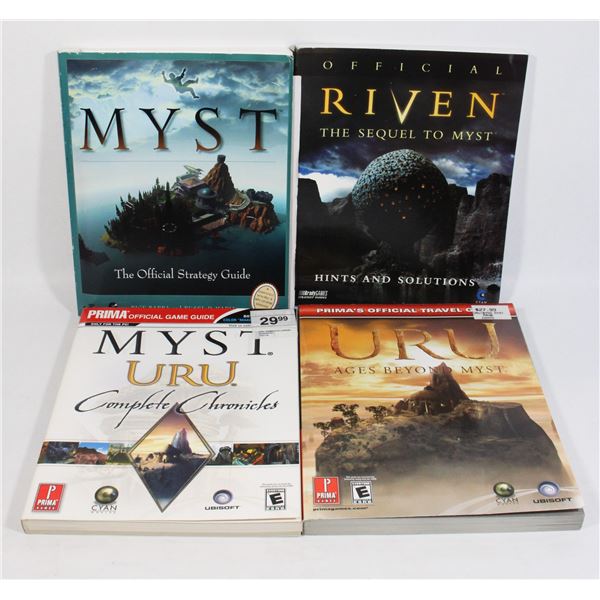 121Z Lot of 4 Myst Game Strategy Guides includes
