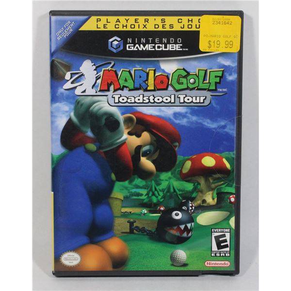 92P Gamecube Mario Golf Toadstool Tour CIB