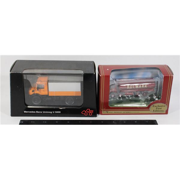 2 Die-cast Trucks 1:50 and 1:76 scale