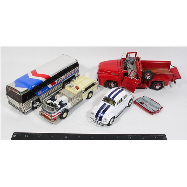 Lot of 4 Metal Toy Vehicles