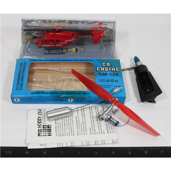 Die-cast Helicopter and Co2 Engine GM -120