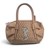 Image 1 : Quilted Beige Top-Handle Handbag Pastel Pink - YSL Logo, with accessories (no C.O.A)