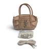 Image 2 : Quilted Beige Top-Handle Handbag Pastel Pink - YSL Logo, with accessories (no C.O.A)