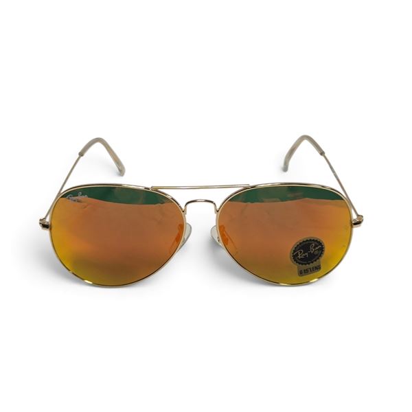 Ray-Ban Classic Orange Mirrored Aviator Sunglasses