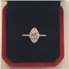 Image 2 : 1.00 CT GRA CERTIFIED MARQUISE CUT MOISSANITE STONE VVS D COLOR WITH 40 ROUND BRILLIANT CUT CUBIC ZI