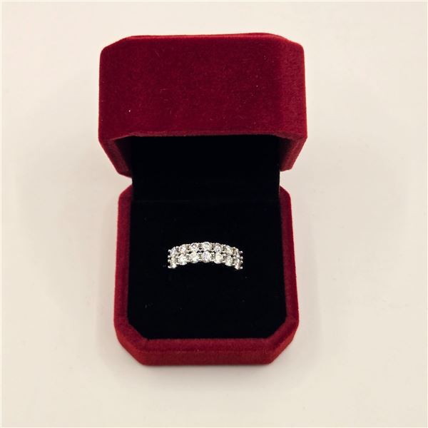 1.00 CT TW GRA CERTIFIED ROUND BRILLIANT CUT MOISSANITE STONES VVS D COLOR WITH THE 14 MOISSANITE ST