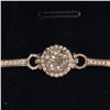 Image 5 : 1.20 CT One stamped sterling Silver combination cast & assembled bracelet with a rhodium plated fini