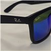Image 3 : Ray-Ban Matte Black Blue Mirrored Sunglasses