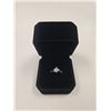 Image 1 : 1.0ct Princess Cut Moissanite Lab Diamond Solitaire Ring - Resizable, Mounted in 925 Sterling Silver