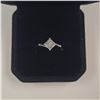 Image 2 : 1.0ct Princess Cut Moissanite Lab Diamond Solitaire Ring - Resizable, Mounted in 925 Sterling Silver