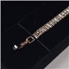 Image 3 : 18k Gold Plated 5.00mm Emerald Cut Simulated Diamond (CZ) Tennis Bracelet - Chain 6.75" to 7.75" Lon
