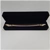 Image 1 : 18k Gold Plated 5.00mm Emerald Cut Simulated Diamond (CZ) Tennis Necklace - Chain 17" Long