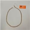 Image 5 : 18k Gold Plated 5.00mm Emerald Cut Simulated Diamond (CZ) Tennis Necklace - Chain 17" Long