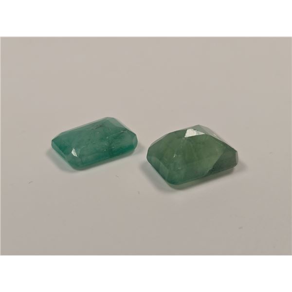 8.00ct Certified Pair of Natural Brazilian Emeralds - R.R.V $5,600 (No paper/COA)