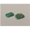 Image 1 : 8.00ct Certified Pair of Natural Brazilian Emeralds - R.R.V $5,600 (No paper/COA)